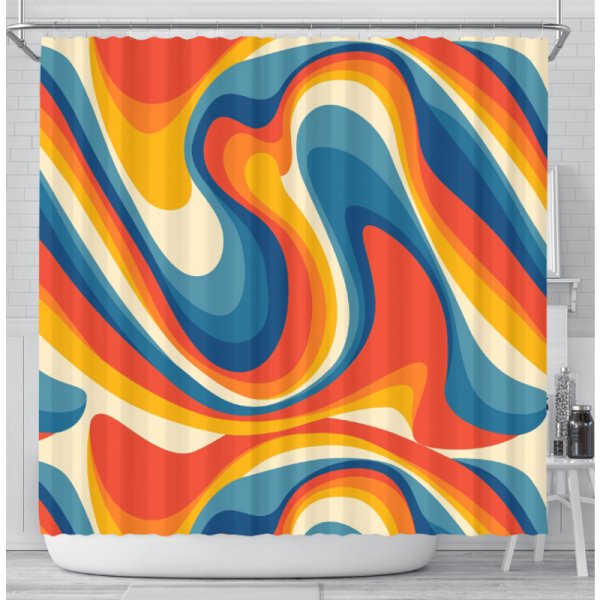 Abstract Art Oil Paint Shower Curtain - Aesthetic Home Decor