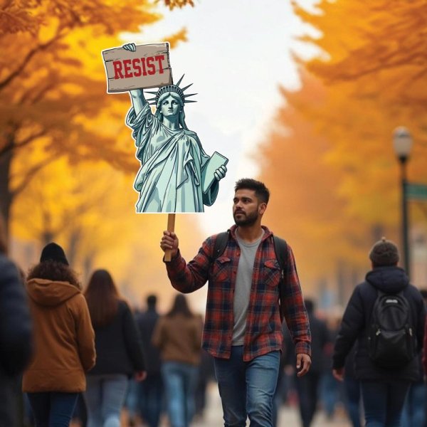Anti-trump Resist Protest Sign, Resist Fascism, Big Face On A Stick, Big Face Cut Out