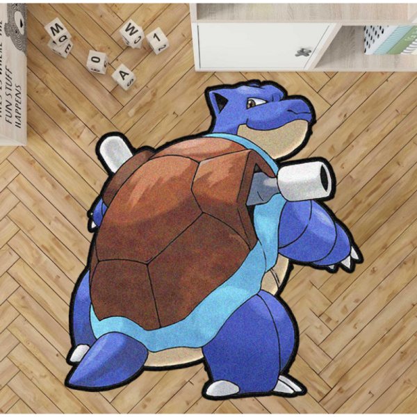 Blastoise Rug, Mushroom Rug, Halloween Gift, Christmas Gift Rug