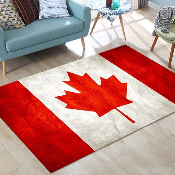 Canada Rug, Canada Flag Rug, Red Rug, Kids Room Rug, National Rug