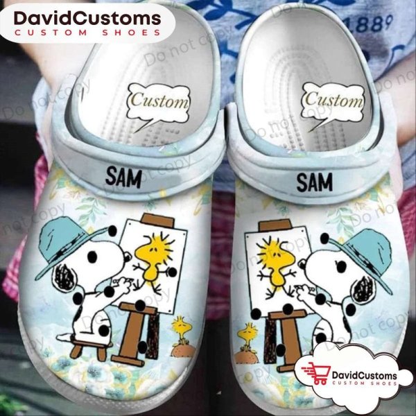 Custom Name Snoopy Sunshine Clogs