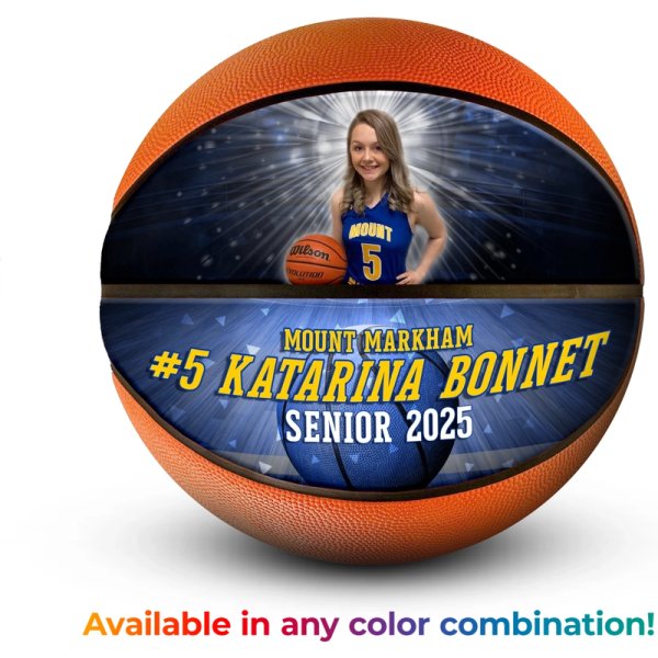 Custom Photo Basketball Gift For Basketball Fans - Burst