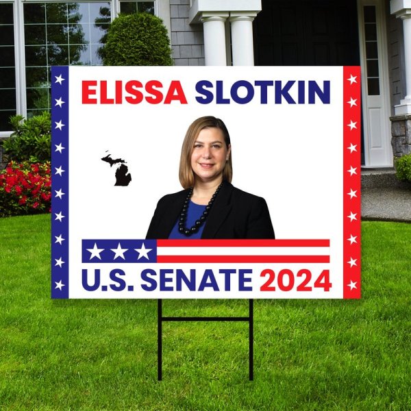 Elissa Slotkin Us Senate Yard Sign - Coroplast Us Senate Election Michigan 2024 Yard Sign