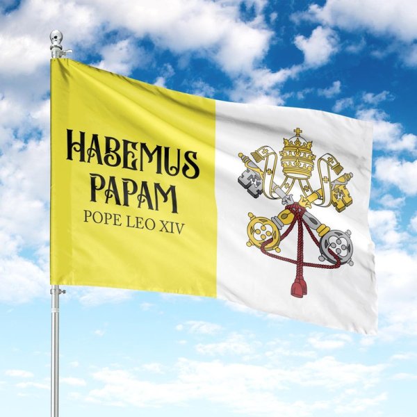 Pope Leo Xiv Habemus Papam House Flag, New Pope Catholic Flag, Da Pope Flag