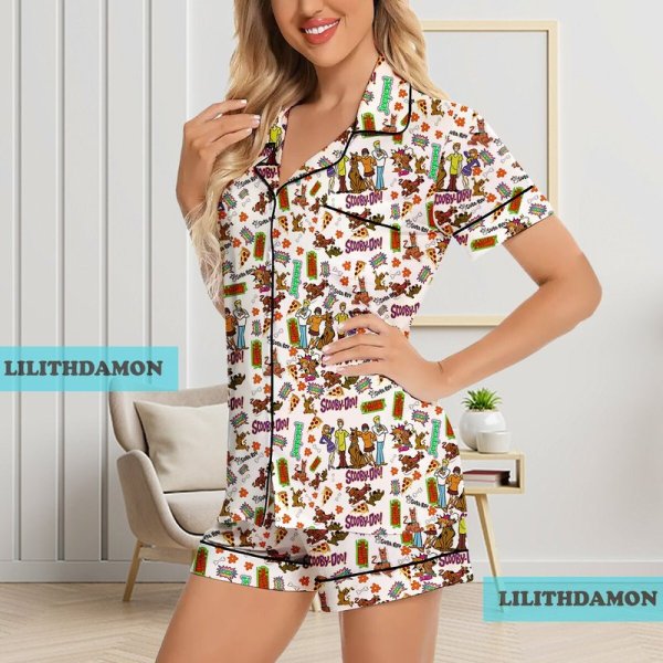 Scooby Doo 3d Short Pajamas Set With Pocket