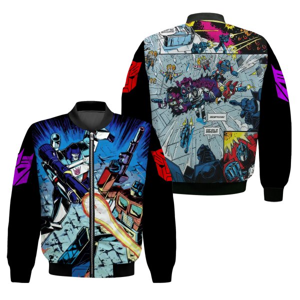 Transformers, Optimus Prime, Autobots, Megatron Bomber Jacket