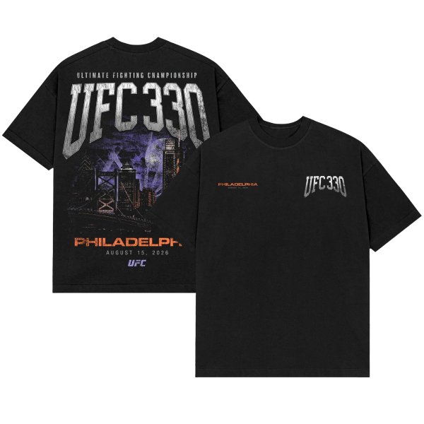 Men's Black UFC 330 Relaxed Boxy T-Shirt