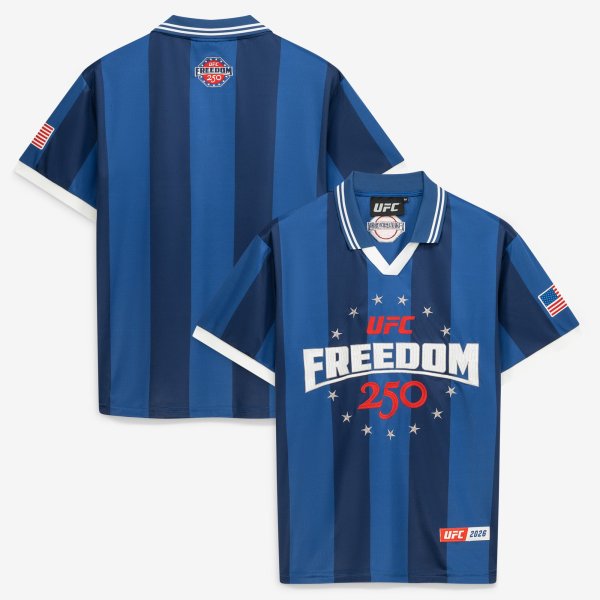 Men's Blue UFC Freedom 250 Commemorative Soccer Jersey