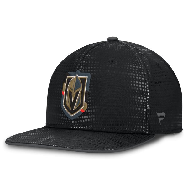 Men's Fanatics Black Vegas Golden Knights Authentic Pro Rink Square Visor Snapback Hat