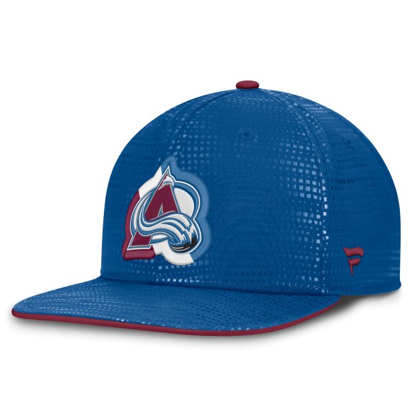 Men's Fanatics Blue Colorado Avalanche Authentic Pro Rink Square Visor Snapback Hat