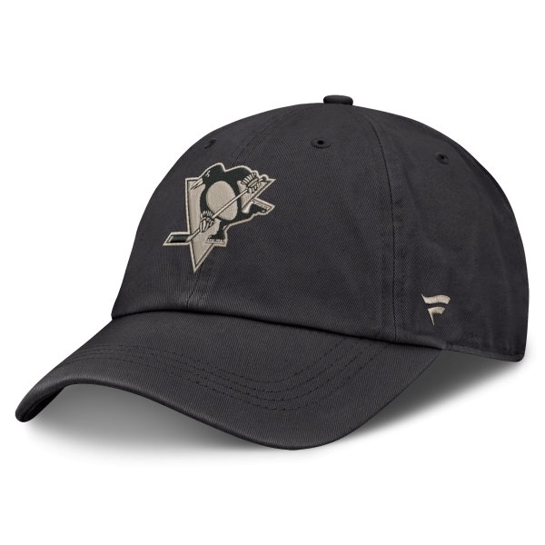 Men's Fanatics Charcoal Pittsburgh Penguins Road Phantom Washed Adjustable Hat