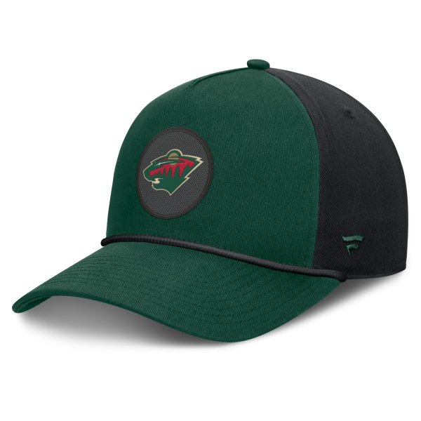 Men's Fanatics Green Minnesota Wild Authentic Pro Rink A-Frame Adjustable Hat