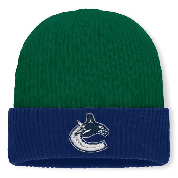 Men's Fanatics Green Vancouver Canucks Authentic Pro Rink Cuffed Knit Hat