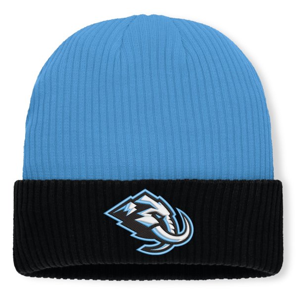 Men's Fanatics Light Blue Utah Mammoth Authentic Pro Rink Cuffed Knit Hat
