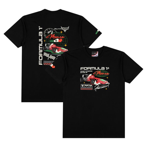 Men's Formula 1 x Pixar's Cars Black 2026 Italian Grand Prix T-Shirt