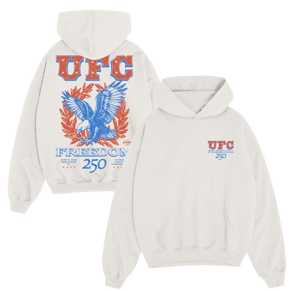 Men's White UFC Freedom 250 Kotinos Hoodie