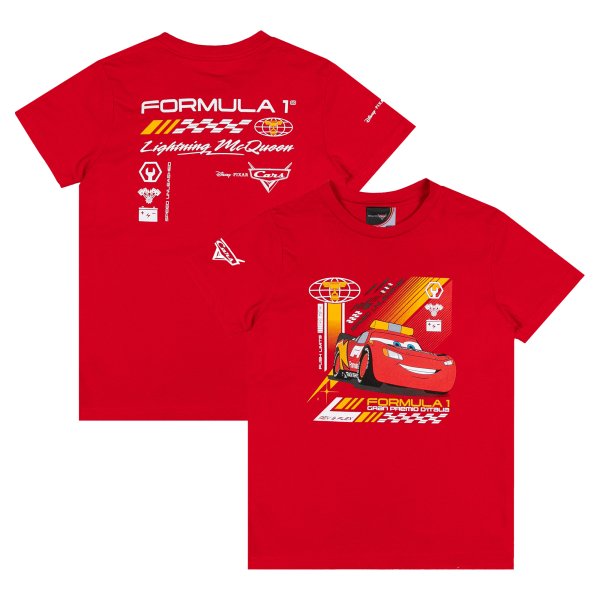 Youth Formula 1 x Pixar's Cars Red 2026 Italian Grand Prix T-Shirt
