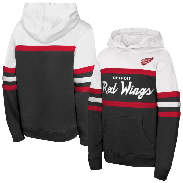 Youth Mitchell & Ness  Black Detroit Red Wings Head Coach Hoodie