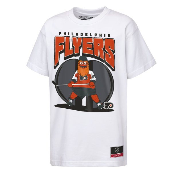 Youth Mitchell & Ness  White Philadelphia Flyers Mascot Mania T-Shirt