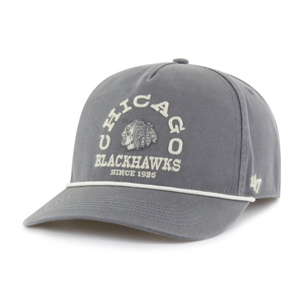 Men's '47 Charcoal Chicago Blackhawks Canyon Ranchero Hitch Adjustable Hat