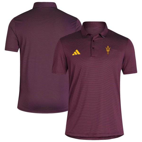 Men's adidas Maroon Arizona State Sun Devils Ultimate 365 Stripe Polo