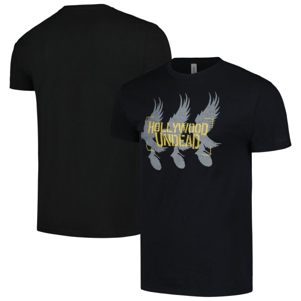 Men's  Black Hollywood Undead Tri-Dove Graphic T-Shirt