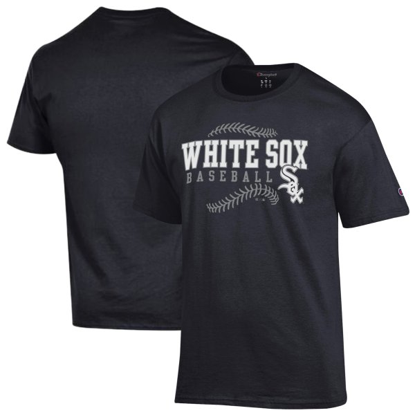 Men's Champion Black Chicago White Sox Baseball T-Shirt