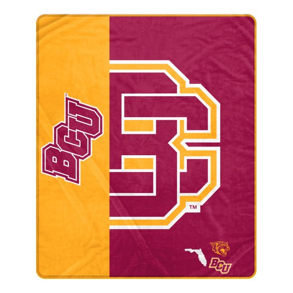 Pegasus Bethune-Cookman Wildcats 50" x 60" Endzone Ultra Soft Throw Blanket