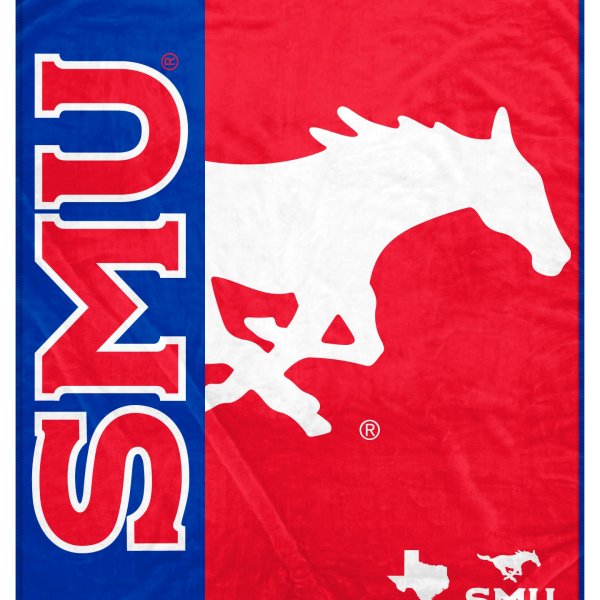 Pegasus SMU Mustangs 50" x 60" Endzone Ultra Soft Throw Blanket