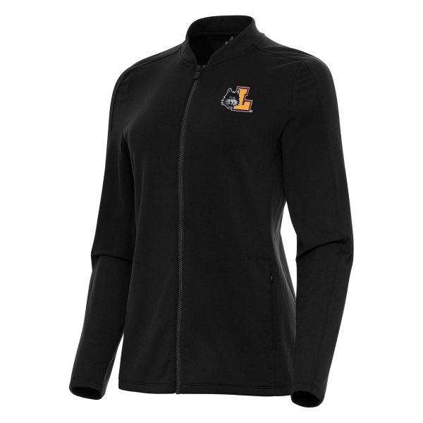 Women's Antigua Black Loyola Chicago Ramblers Continual Full-Zip Jacket