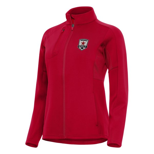 Women's Antigua  Red Sacramento Republic FC Generation Full-Zip Jacket