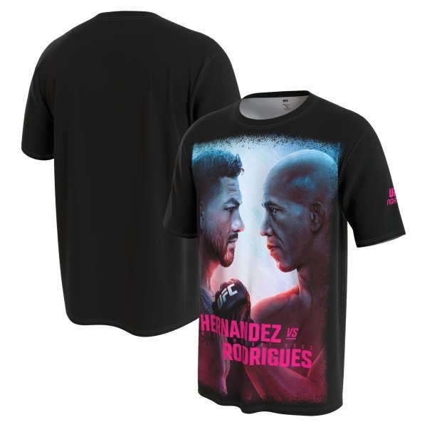 Youth ProSphere Black UFC Hernandez vs. Rodrigues Fight Night T-Shirt