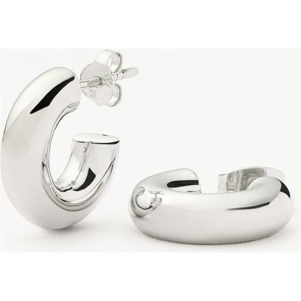 Chubby Mini Hoop Earrings | Sterling Silver