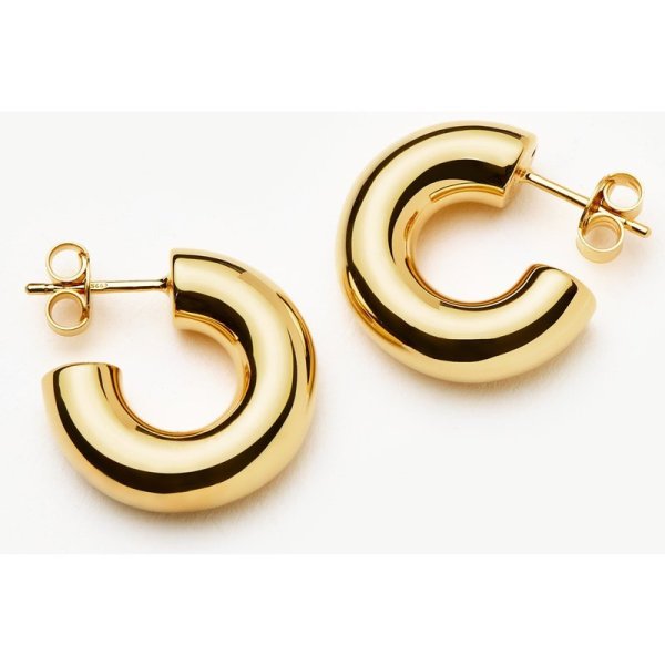 Chubby Small Hoop Earrings | 18k Gold Vermeil