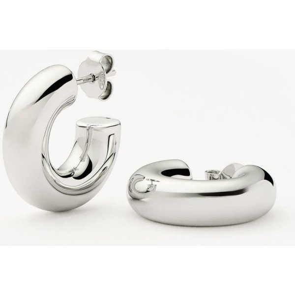 Chubby Small Hoop Earrings | Sterling Silver