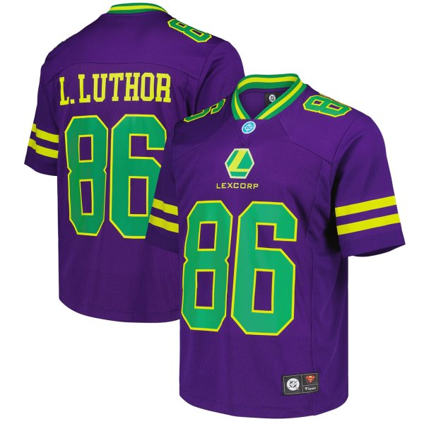 Camiseta universitaria de fútbol americano Superman x Fanatics Lex Luthor