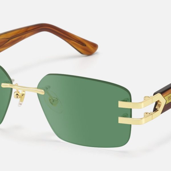 Aurum - Rectangle Tortoise Sunglasses