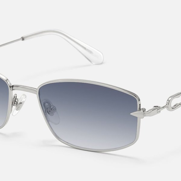 Bladework - Rectangle Silver Sunglasses
