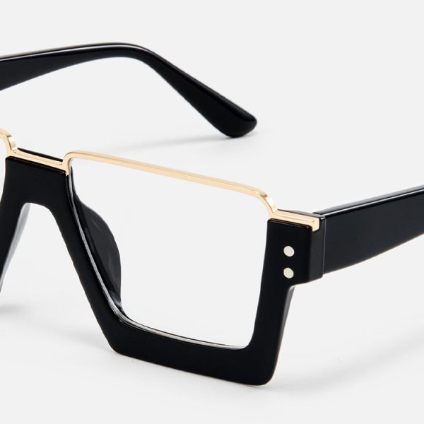 Dardhan - Rectangle Black Eyeglasses