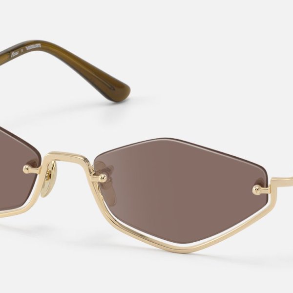 Niseko - Geometric Gold Sunglasses