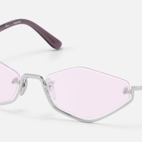 Niseko - Geometric Silver Sunglasses
