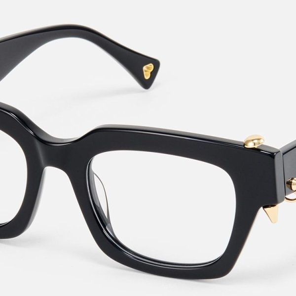 Sabrina - Rectangle Black Eyeglasses