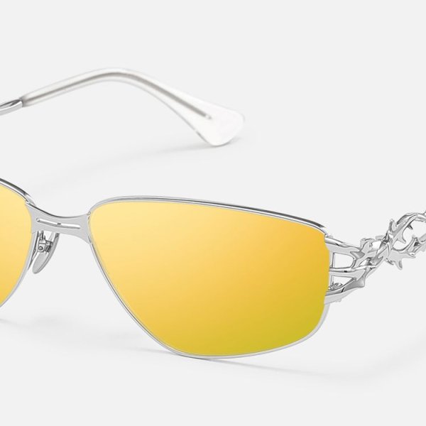 Spine - Geometric Silver Sunglasses