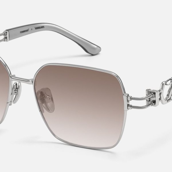 The Architect - Rectangle Silver Sunglasses